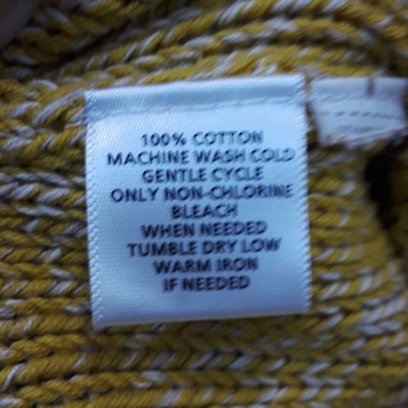 Loft mustard yellow cotton short sleeve sweater - Picture 6 of 6